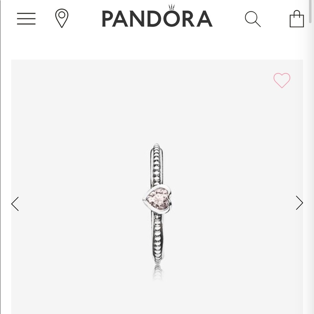 Pandora One Love Pink Sapphire Ring